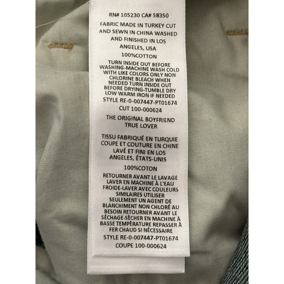 CURRENT‎ ELLIOTT The Original Boyfriend Jean in True Lover Women's Size 24 - Picture 11 of 16